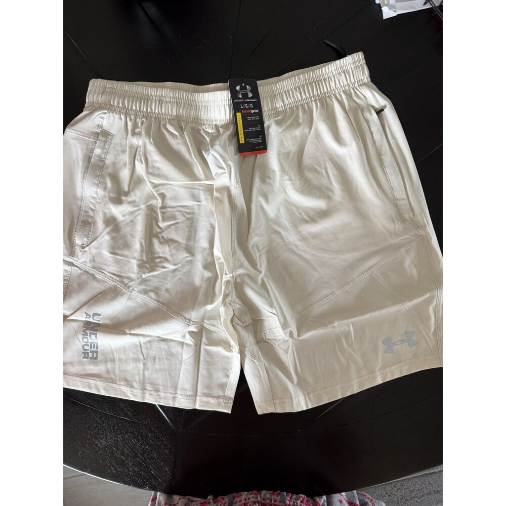 Under Armour White Men's Athletic Shorts Baseball HeatGear S